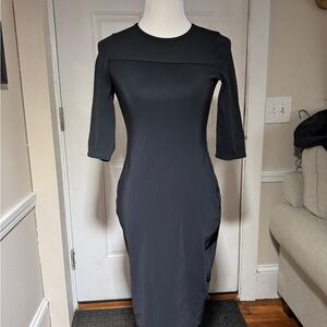 Elegant Black Midi Dress